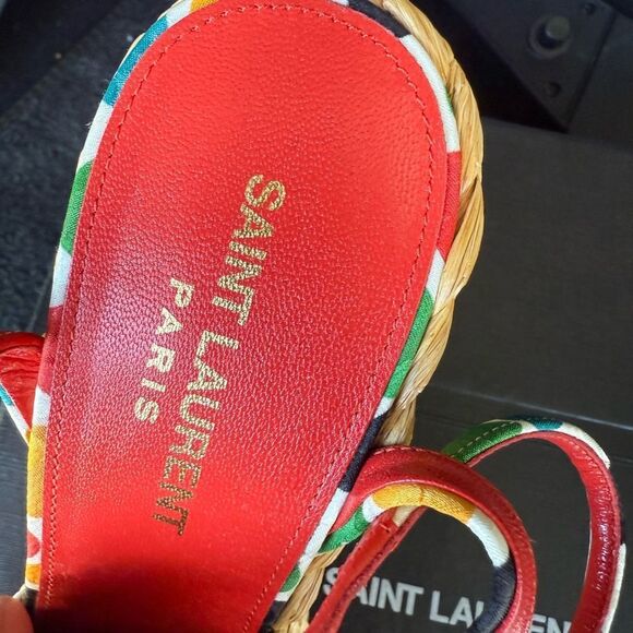 Brand new Saint Laurent Multicolor Women's Sandals size 8.5 - Picture 4 of 10